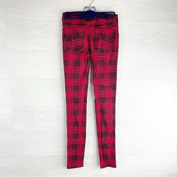 Tripp NYC Daang Goodman Plaid Mid Rise Skinny Pants - Picture 4 of 7